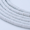 Flat Round Handmade Polymer Clay Bead Spacers CLAY-R067-4.0mm-39-3