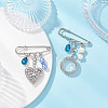 2Pcs 2 Styles Iron Safety Pins JEWB-BR00189-1