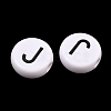 Opaque White Acrylic European Beads AC-CBA3BDD-01J-2