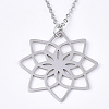 Non-Tarnish 201 Stainless Steel Pendant Necklaces NJEW-T009-JN064-1-45-1