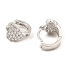 Brass Micro Pave Cubic Zirconia Hoop Earrings EJEW-D078-17P-2