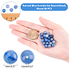 Dyed & Heated Natural Blue Aventurine Round Beads Strands G-AR0002-45-2