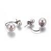 304 Stainless Steel Stud Earrings EJEW-P184-01-3