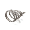 925 Sterling Silver Clear Cubic Zirconia Spiral Pendant Bails STER-R011-04P-2