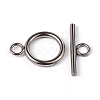 Tarnish Resistant 304 Stainless Steel Ring Toggle Clasps STAS-L176-12P-2