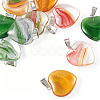 10Pcs 5 Colors Transparent Glass Pendants GLAA-TA0001-73-2