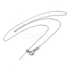 Non-Tarnish 304 Stainless Steel Cable Chain Necklace for Women NJEW-G104-03P-1