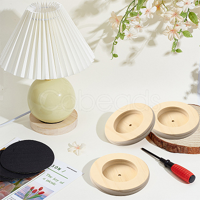 Rubber Wood Timber Table Lamp Base WOOD-PH0003-60A-1