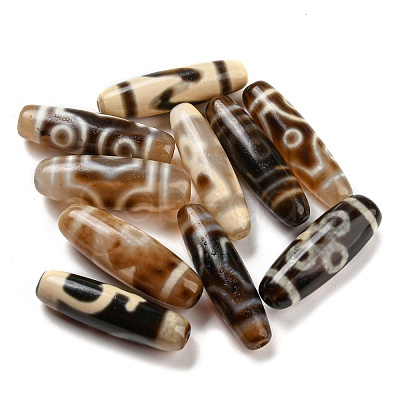 Tibetan Style dZi Beads TDZI-G013-04-1