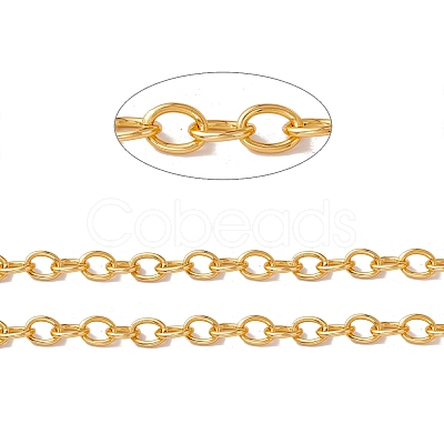 3.28 Feet Oval Oxidation Aluminum Cable Chains X-CHA-G001-06G-1
