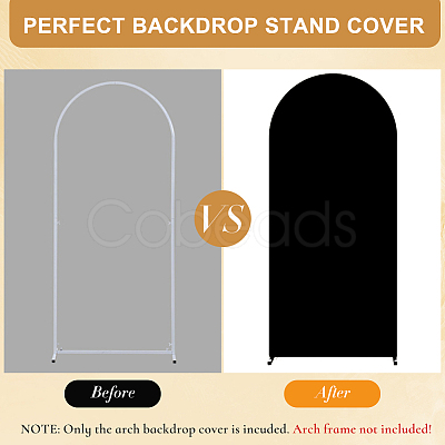 2Pcs 2 Styles Polyester Wedding Arch Cover Cloth FEPA-CN0001-02C-1