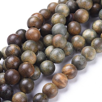 Natural Sandalwood Beads Strands WOOD-F008-02-A-1