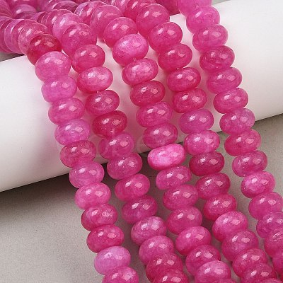 Dyed Natural White Jade Beads Strands G-G107-A38-01-1