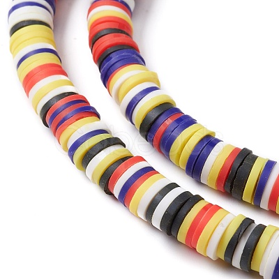 Handmade Polymer Clay Beads Strands CLAY-R089-8mm-T032-1