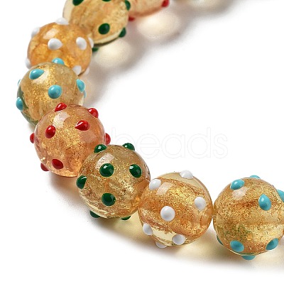 Handmade Bumpy Lampwork Beads Strands LAMP-P059-A04-1