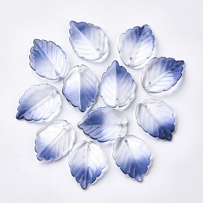 Two Tone Transparent Spray Painted Glass Pendants X-GLAA-S054-006D-01-1