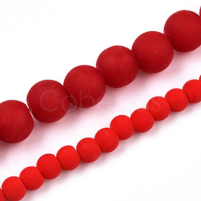 Opaque Glass Beads Strands GLAA-T032-P8mm-MD04-1