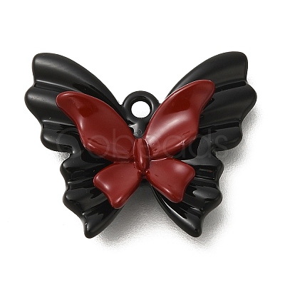 Red and Black Double Screen Alloy Pendants FIND-Z067-01B-02-1