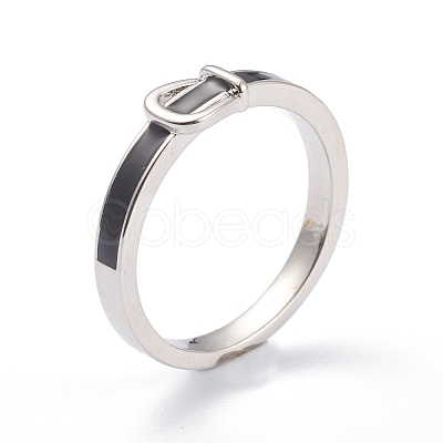 Brass Enamel Finger Rings RJEW-J074-04P-B-1