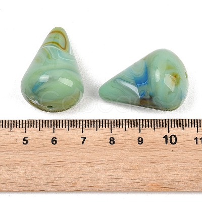 Two Tone Opaque Acrylic Imitation Gemstone Beads OACR-T033-11B-1