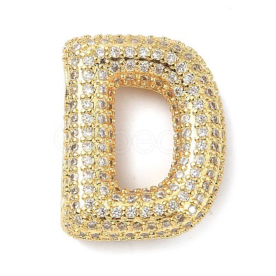 Rack Plating Brass Micro Pave Cubic Zirconia Pendants KK-Q790-01D-G-1