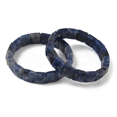 Natural Sodalite Beads Stretch Bracelets for Women Men BJEW-C097-06-11-1