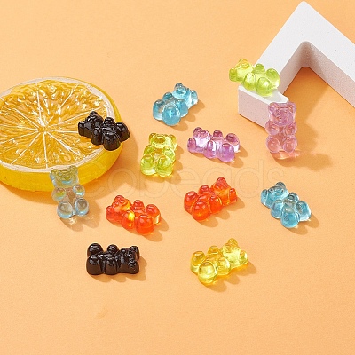 40Pcs 8 Colors Resin Cabochons CRES-YW0001-02-1