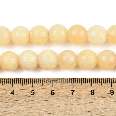 Natural Yellow Calcite Beads Strands G-C251-A01-10mm-1