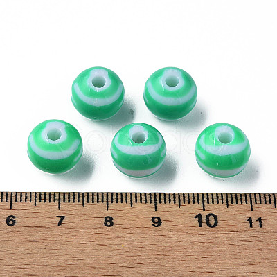 Opaque Striped Acrylic Beads LS-MACR-S373-27A-07-1