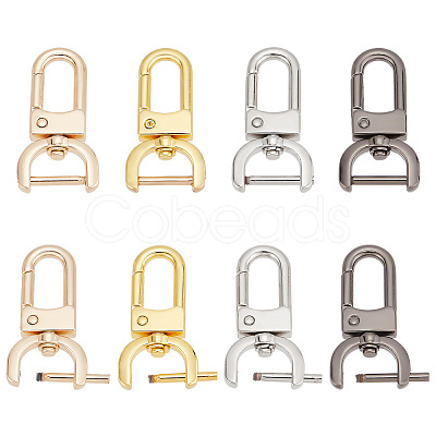 8Pcs 4 Colors Zinc Alloy Swivel Lobster Claw Clasps FIND-PH0008-62C-1
