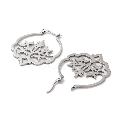 Non-Tarnish 304 Stainless Steel Hoop Earrings EJEW-P271-03P-1