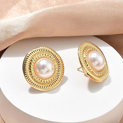 201 Stainless Steel Stud Earrings EJEW-D354-08G-01-1