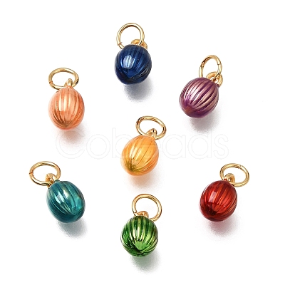 Brass Enamel Pendants KK-G605-09G-1