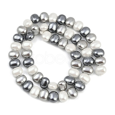 Electroplated Shell Pearl Beads Strands BSHE-H113-04A-1
