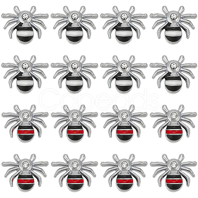 32Pcs 2 Colors Alloy Rhinestone Slide Charms FIND-SC0010-38-1