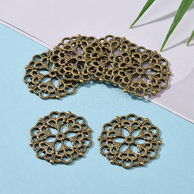 Tibetan Style Filigree Joiners Links LS-TIBE-A11623-AB-FF-1