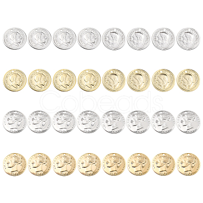 32Pcs 2 Style Brass Charms KK-SC0002-54-1