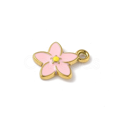 304 Stainless Steel Enamel Pendants STAS-P408-07B-G-1-1