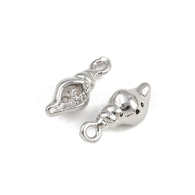 Brass Micro Pave Cubic Zirconia Pendants KK-A269-02C-P-1