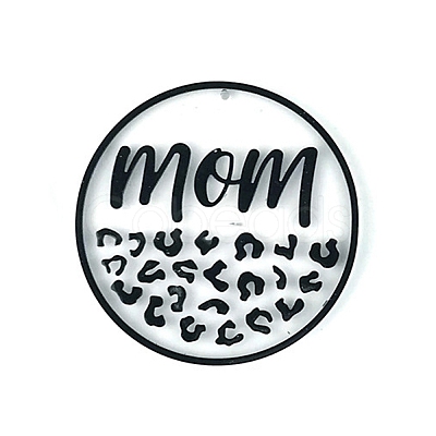 DIY Mother's Day Theme Flat Round Pendant Silicone Molds SIMO-H010-02E-1