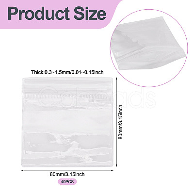 40Pcs PVC Resealable Bags ABAG-TADJ0001-03-1