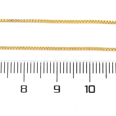 Adjustable Electroplate Brass Venetian Chain Necklaces LS-MAK-L028-02G-1