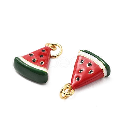 Brass Enamel Pendants KK-L237-029G-03-1