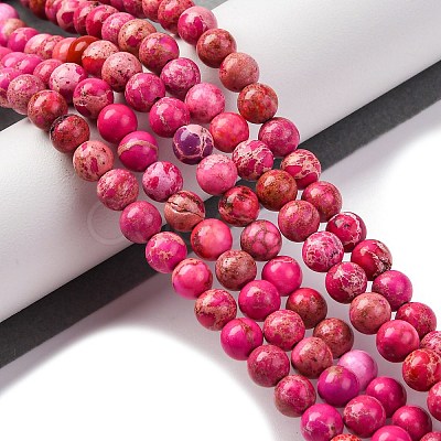 Dyed Natural Regalite/Imperial Jasper/Sea Sediment Jasper Beads Strands G-B124-C02-07-1