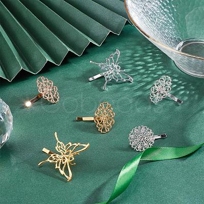 18Pcs 9 Style Iron Hair Findings FIND-PH0002-57-1