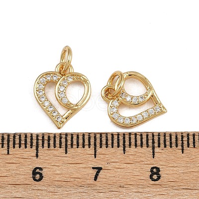 Brass Micro Pave Cubic Zirconia Pendants ZIRC-I367-05G-02-1