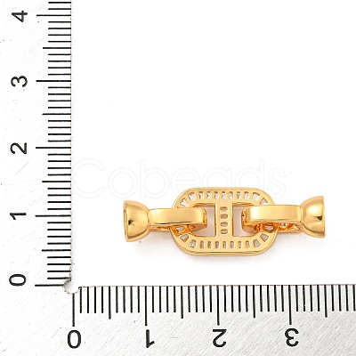 925 Sterling Silver Micro Pave Clear Cubic Zirconia Fold Over Clasps STER-U001-15G-1