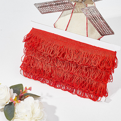 Polyester Tassel Lace Ribbon DIY-WH0308-535B-1
