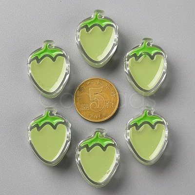 Transparent Enamel Acrylic Beads X1-TACR-S155-003D-1