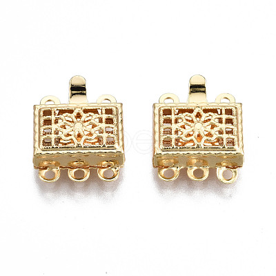 Brass Box Clasps KK-S356-311-NF-1